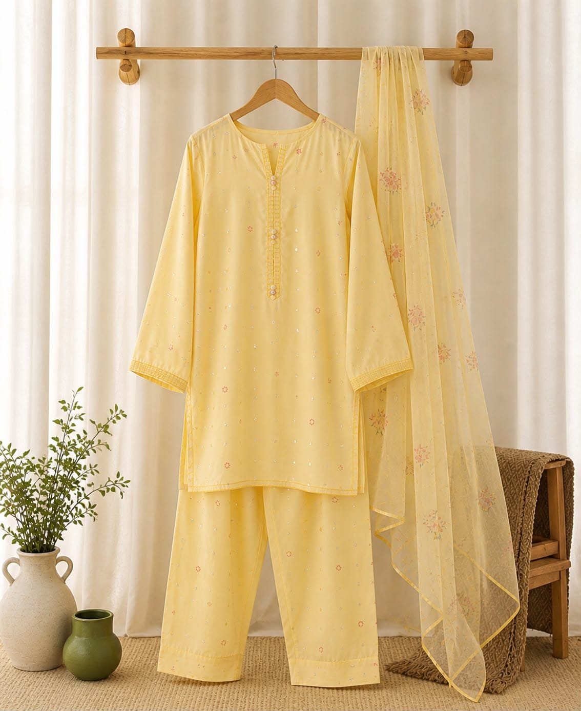 Sunshine Petal Lawn 3-Piece Suit